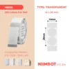 NIIMBOT – D11 / D101 / D110 / H1S – 14X28MM – 220 LABELS PER ROLL – ROUND – TRANSPARENT
