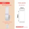 NIIMBOT – D101 ONLY – R25X50MM – 130 LABELS PER ROLL – WHITE