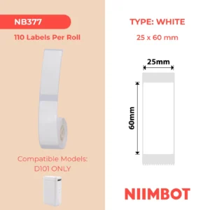 img-product NIIMBOT – D101 ONLY – 25X60MM – 110 WHITE LABELS Sale price