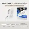 NIIMBOT – D11 / D101 / D110 / H1S – RXL 12.5X109MM – 65 LABELS PER ROLL – CABLE – WHITE