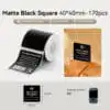 Thermal Transfer Label Printer Labels for M2 M3 40x40mm-170pcs Matte Black Square