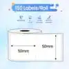 Phomemo M110 M120 M200 M220 50mm x 50mm Square Multi-Purpose Self Adhesive Labels 150 Labels