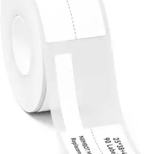 NIIMBOT M2/M3 Thermal Transfer Cable Labels 0.98”x3.07”, for M2/M3 Label Maker, PET Material, Waterproof and High-Temperature Resistance, Long Storage Time, White(25x78mm-90)