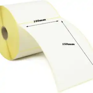 100mm x 150mm White Direct Thermal 500 Labels