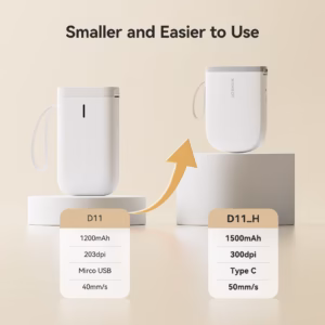 NIIMBOT D11-H Bluetooth 300 DPI Portable Label Printer