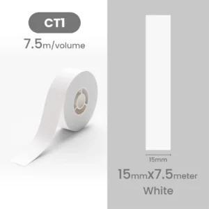 NIIMBOT D11 D110 D101 continuous tape 15mm x 7.5 white thermal roll