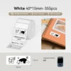Thermal Transfer Label Printer Labels for M2 M3 40×15mm-355pcs White