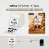 Thermal Transfer Label Printer Labels for M2 M3 40×40mm-170pcs White