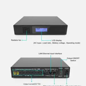 SKE POE 120W Model DC UPS 12V 5A POE 24V 1A Mini UPS 100 Watt 120W Output Power Multiplexed Output for CCTV Camera DVR