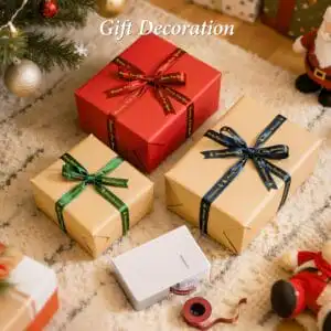 NIIMBOT N1 Satin Ribbon, Navy Blue with Gold Ribbon Only for N1 Label Maker, suit for Gift, Wedding, Party, Craft Wrapping, DIY