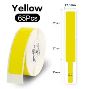 NIIMBOT N1 EW12.5×74+35-60 Yellow Cable Labels
