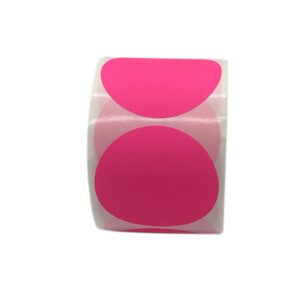 50x50mm Round Pink Vinyl Thermal Labels