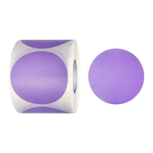 50x50mm Round Purple Vinyl Thermal Labels