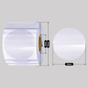 50*50 ROUND Waterproof clear Labels Sticker Roll Compatible with Thermal Printer Transparent Direct Thermal Label