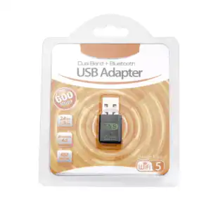 Alternative view of Portable Realtek 8821CU Chip Wireless 600Mbps Mini Dongle BT USB Free Driver Built-in Antenna Wifi Adapter for PC /Laptop/Tablet