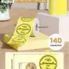 M110/M100 Thermal Labels Round – Compatible with Phomemo Labels for M100/M110/M220/M221/M150, M250/M260 Label Maker, Yellow Waterproof Label Refills, 1.96″(50MM) Original Sticker DIY Thanks, Logo, Tag