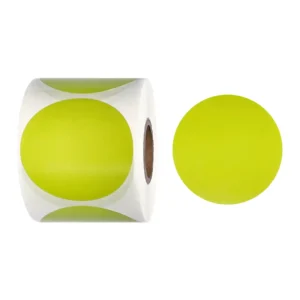 50x50mm Round Green light Vinyl Thermal Labels