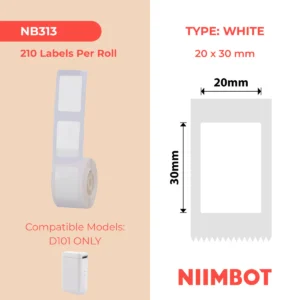 Niimbot D101 only 20X30MM-210 White Labels
