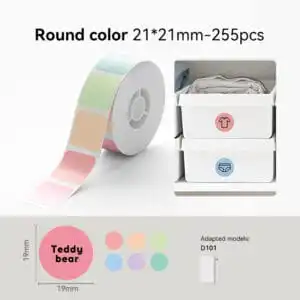 Niimbot D101 only T21X21MM -255 Round Multi Color