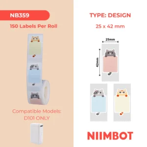 Niimbot D101 only 25X42MM-150 Baby Cat Labels