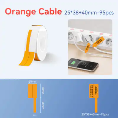 Niimbot B Series T25x38+40-95 Orange Cable