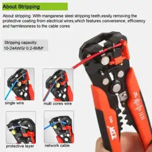 3 in 1 Wire Stripping Tool Electric Wire Cable Stripping Cutter Tools Adjustable Cutting Automatic Wire Stripper Pliers