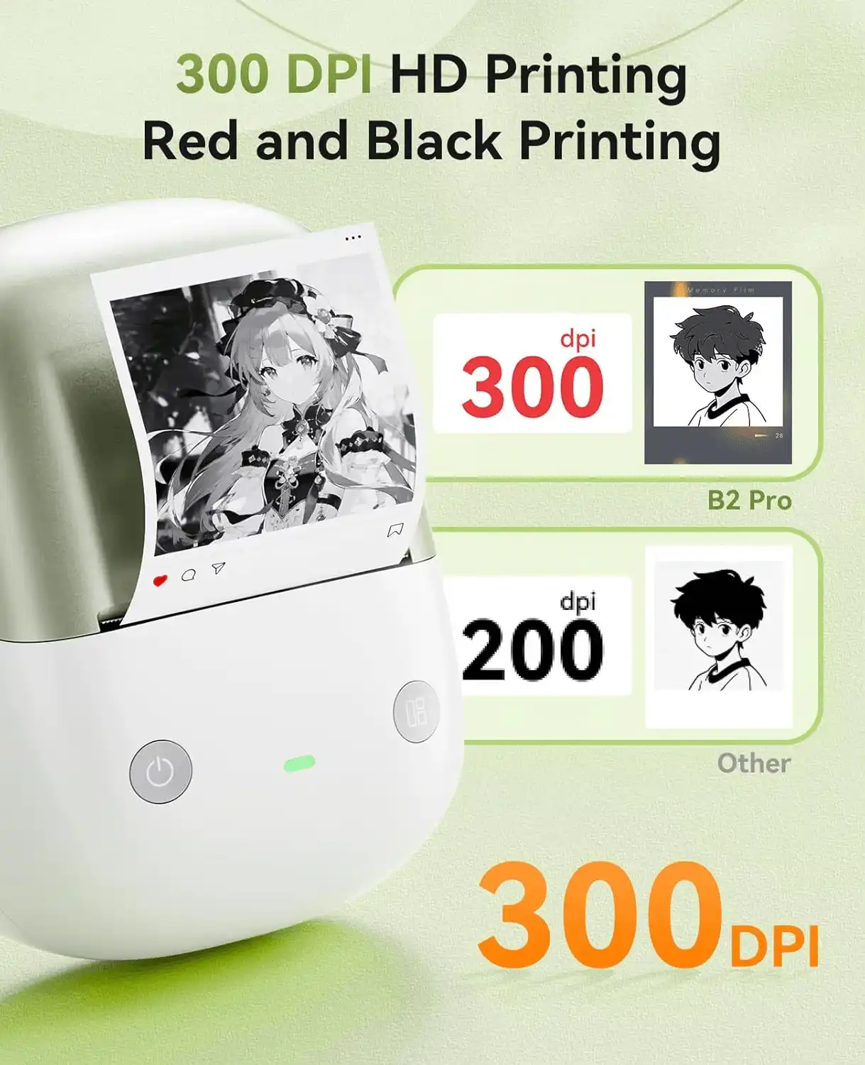 NIIMBOT B2 Pro 300 DPI High Definition, Portable Thermal Label Printer with Fun APP for Photos, Scrapbook, Home,School Oragnization