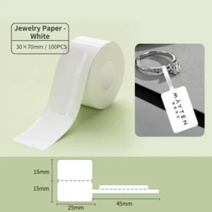 Jewellery labels 25×30+45mm Niimbot -100 pcs White.