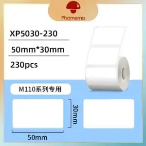 Phomemo xp5030-230 White Square Label