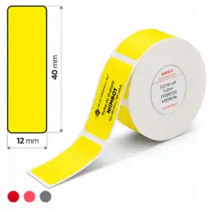 NIIMBOT D Series Thermal Label Roll (12×40mm, 155 Labels) – yellow