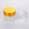 20 GramFrosted Cream Glass Bottle Empty Cosmetic Glass Bottle with Gold and Black Cap for Skincare