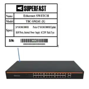 Ethernet Switch 24*10/100/1000M RJ45 Electric port +2×10/100/1000M