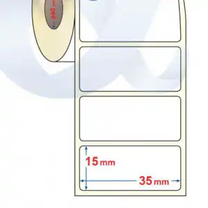Direct Thermal Labels 35x15mm 1150 Labels/Roll