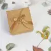 Kraft Paper Petal Gift Box, Surprise Packaging Box for Birthday Party, 14x14x5 cm + Ribbon