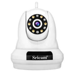SriHome SP018: (5MP) 5G WiFi Indoor PTZ CCTV Camera – 2K Resolution with Two-Way Audio, Infrared, and Full Color Night Vision