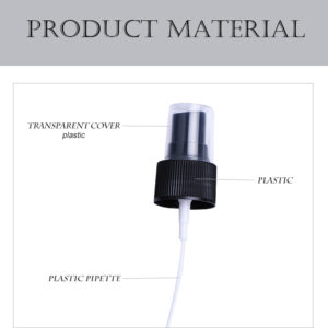 Black Plastic Spray Pump 24mm – Fine Mist Bottle Sprayer