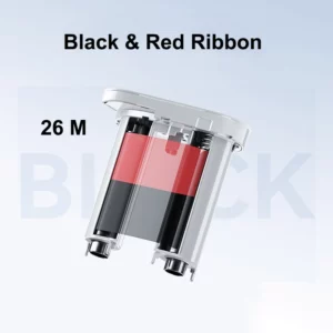 NIIMBOT M3 Ribbon M3RR76-26 Red/Black Replacement Refill Tapes, Up to 26 Meters