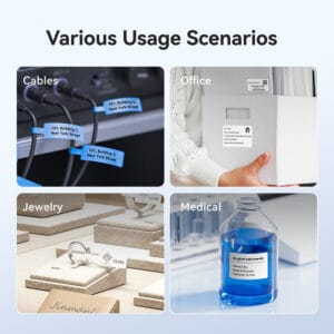 NIIMBOT M3 3-Inch Bluetooth Thermal Transfer Label Printer – 300 DPI Professional Business & Shipping Label Make - Image 3