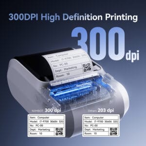 NIIMBOT M3 3-Inch Bluetooth Thermal Transfer Label Printer – 300 DPI Professional Business & Shipping Label Make