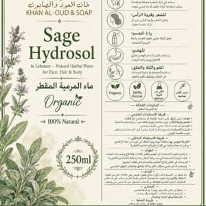 Sage Hydrosol (Salvia fruticosa) – Natural Herbal Water for Face, Hair & Body