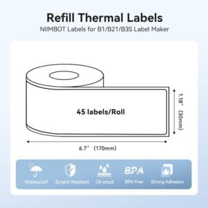 NIIMBOT B sereis T30*170-45 Index White - Image 3