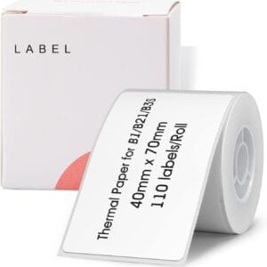NIIMBOT B Series 40×70mm – 110 Labels per Roll White Thermal Labels