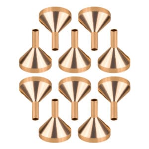 Gold Metal Perfume Filling Funnels – 10-Piece Set for Bottles & Atomizers