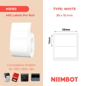 NIIMBOT  B Serires 30x15mm/2R-460 Labels White