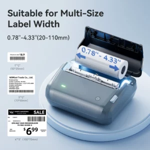 NIIMBOT B4 4-Inch Bluetooth Thermal Label Printer – 203 DPI