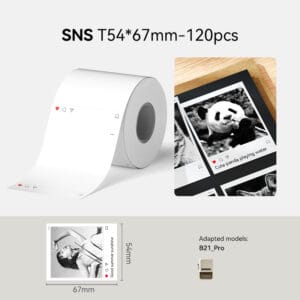 Alternative view of NIIMBOT B1 Pro Smart Label Printer – 300dpi Two-Color Thermal Label Maker