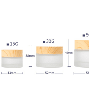 Frosted Glass Cosmetic Cream Jar with Bamboo Lid – 5g to 100g