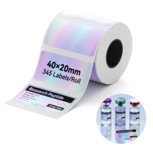 Alternative view of NIIMBOT M2H 40×20mm – 345 Labels Laser Silver Thermal Labels