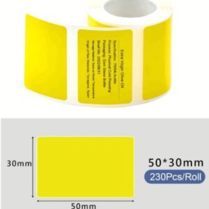 NIIMBOT B Series 50×30mm–230 Labels Yellow Thermal Labels