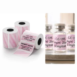 Alternative view of NIIMBOT Gradient Pearl Pink Labels 40×20mm – 345 Labels per Roll